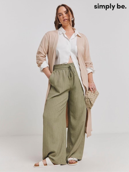 Simply Be Longline Ribbed 100% Cotton Cardigan (E33665) | 104 LEI