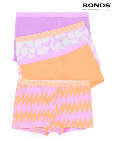 Bonds Pink Floral Print Shortie 100% Cotton Briefs 4 Pack (E33763) | € 13