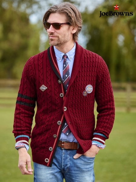 Red - Regular Joe Browns Customised Cricket Cardigan