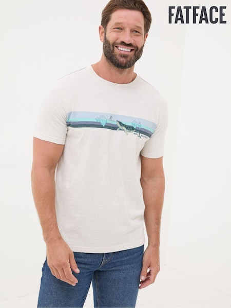 FatFace Natural Shelter Whale Hello There! T-shirt (E33979) | €18