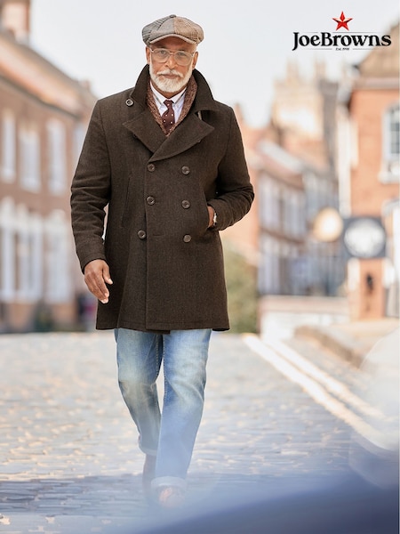 Brown - Regular Joe Browns Delightful Double Breasted Coat