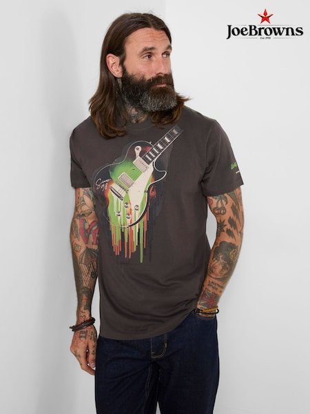 Grey - Regular Joe Browns Hot Sounds Guitar T-shirt