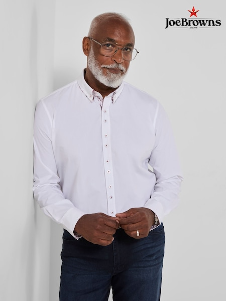 White - Regular Joe Browns Delightful Double Collar Smart Shirt
