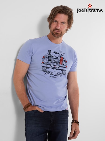 Көк - Regular Joe Browns Hit The Slopes T-shirt