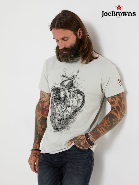 회색 - Regular Joe Browns Sketchy Bike T-shirt