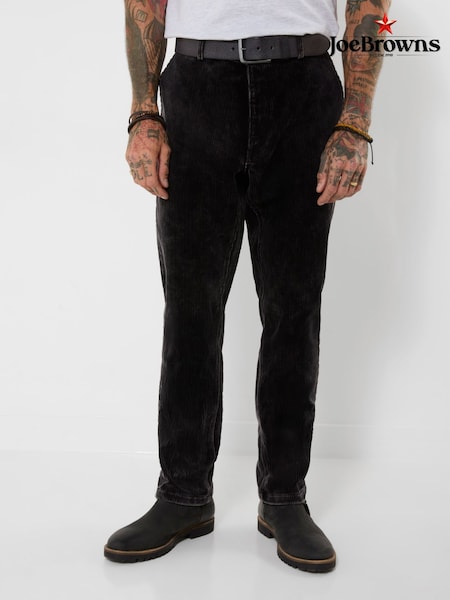 Black - Regular Joe Browns Fabulous Washed Cord Trousers