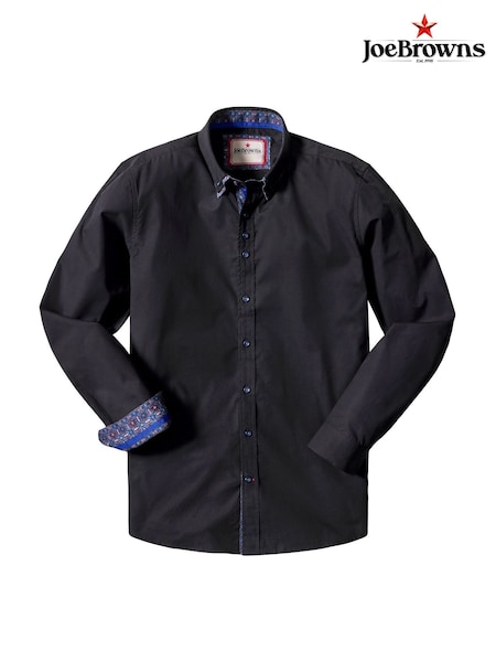 Black - Regular Joe Browns Distinctive Double Collar Smart Shirt