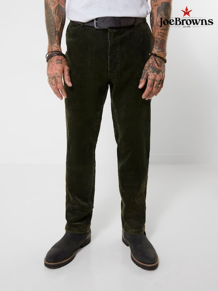 Green - Regular Joe Browns Fabulous Washed Cord Trousers