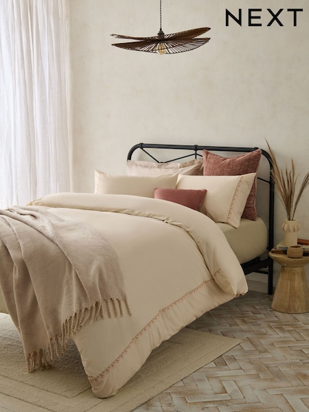 Floral Border 100% Cotton Duvet Cover Set (E34216) | €45 - €78