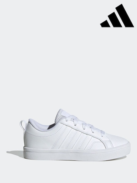 adidas White VS Pace 2.0 Lace Kids Trainers (E34230) | €37
