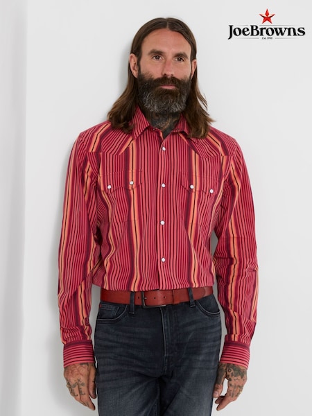 Рожевий - Regular Joe Browns Sensational Striped Shirt