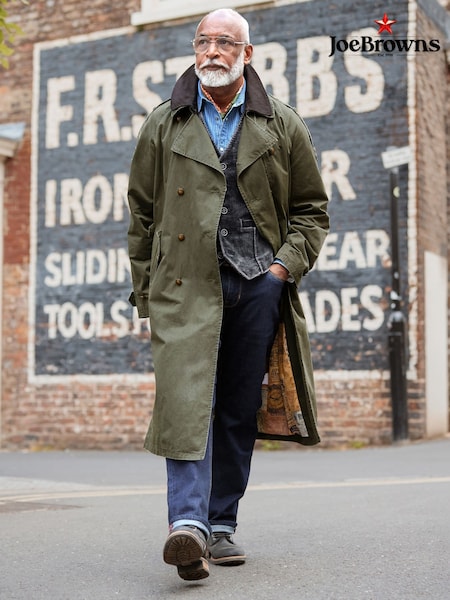 Green - Regular Joe Browns Marvelous Military Trench Coat