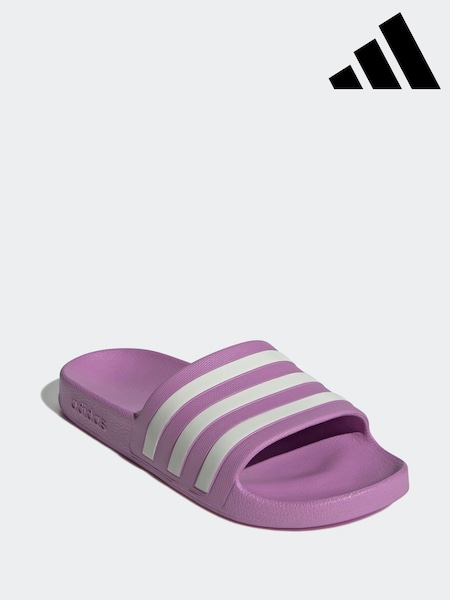 adidas Light Purple Adilette Aqua Sliders (E34558) | R$ 195
