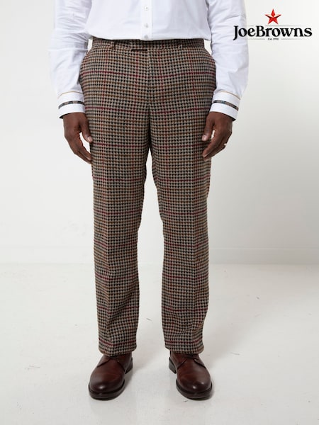 Brown - Regular Joe Browns Heritage Houndstooth Trousers