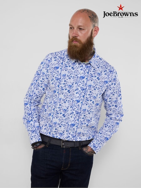 Blue - Regular Joe Browns Sensational Skull Smart Shirt