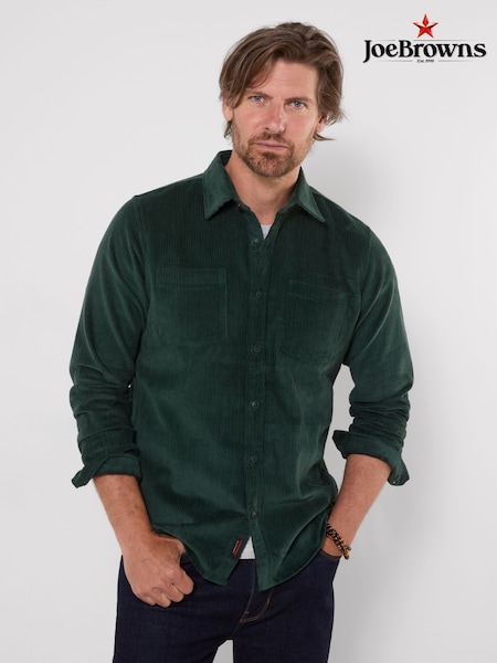 Green - Regular Joe Browns Cool In Cord Overshirt