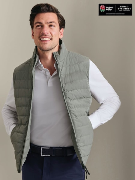 Zeleno - Regular Charles Tyrwhitt Lightweight Quilted Gilet