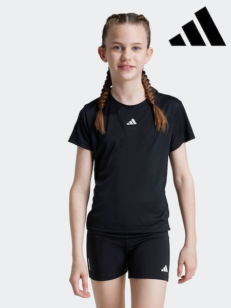 adidas Black Regular Fit Train Essentials Logo Training T-Shirt (E34720) | €15.50