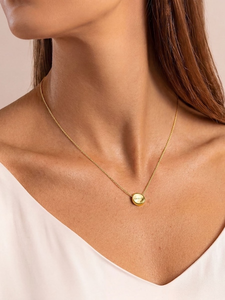 لون ذهبي - Radley 18ct Plated Disc Necklace