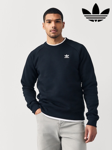 שחור - Adidas Originals Trefoil Essentials Crew Sweatshirt (E34907) | ‏226‏₪