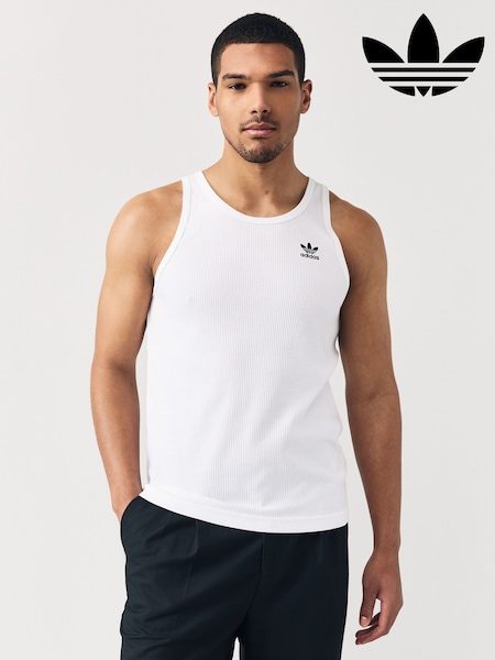 adidas Originals White Trefoil Essentials Vest (E34915) | 99 QAR