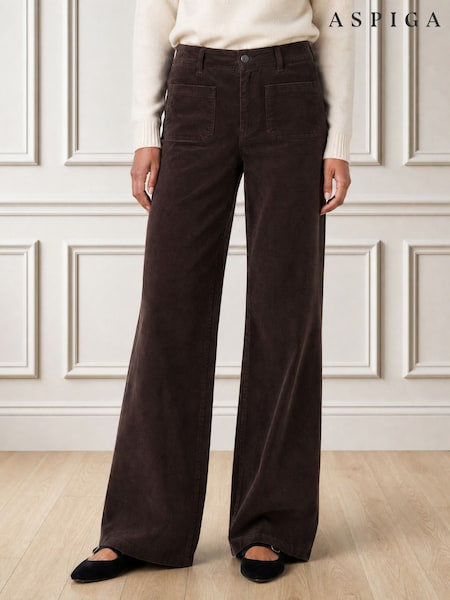 Smeđa - Aspiga Stretch Corduroy Trousers