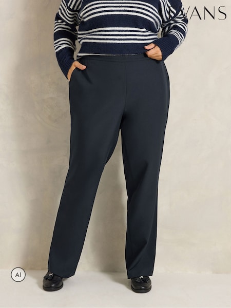 أزرق - Evans Tailored Wide Leg Trousers