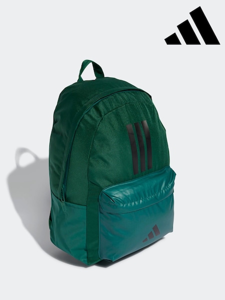 adidas Light Green Classic 3 Bar Logo Backpack (E35164) | R$ 225