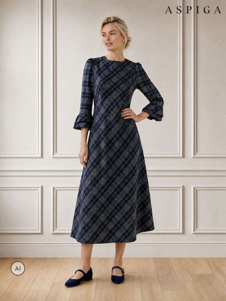 Plavo - Aspiga Elizabeth Check Dress