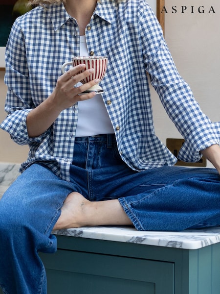 Plavo - Aspiga Classic Gingham Shirt
