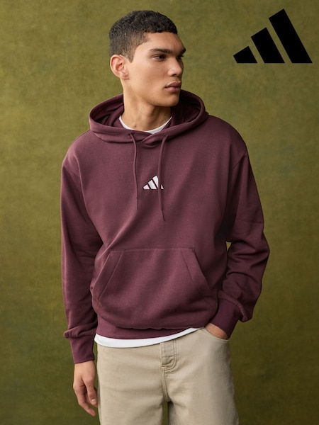 adidas Red Essentials Feelcozy Fleece Hoodie (E35354) | $65 - $66