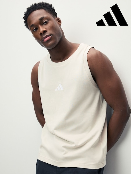adidas Grey Essentials Small Logo 100% Cotton Tank Top (E35450) | €18.50