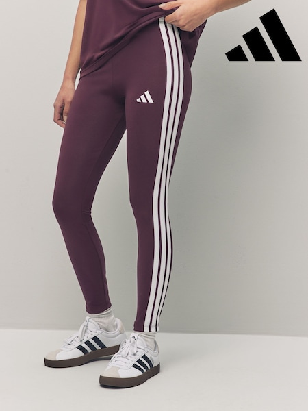adidas Red 3 Stripe Leggings (E35503) | €30