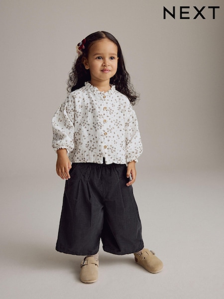 Mono Printed 100% Cotton Blouse and Co-ord Trousers Set (3mths-8yrs) (E35525) | €32 - €40
