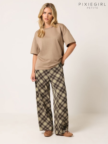 Синий - Pixiegirl Petite Wide Leg Trousers