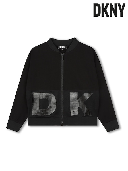 Dkny Logo Zip-up Black Bomber Jacket (E35548) | ‏564 ر.س.‏ - ‏597 ر.س.‏