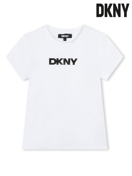 Dkny Logo Short Sleeve White T-shirt (E35552) | ‏218 ر.ق. - ‏251 ر.ق.