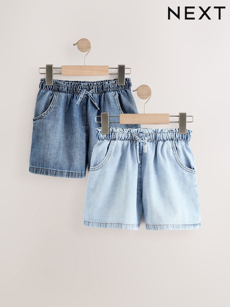 Azul medio - 100% Cotton Denim Shorts 2 Pack (3-16yrs) (E35574) | 29 € - 36 €
