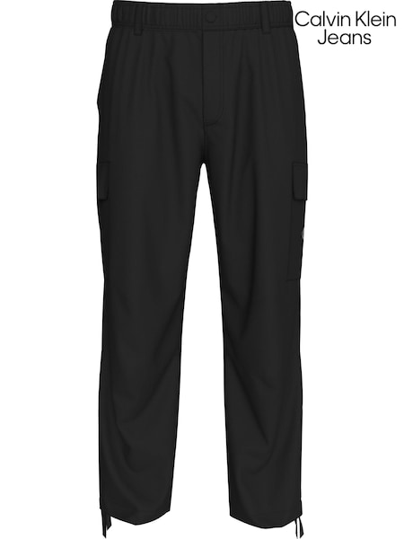 Calvin Klein Jeans Regular Fit Straight Cargo Black Trousers (E35615) | €59