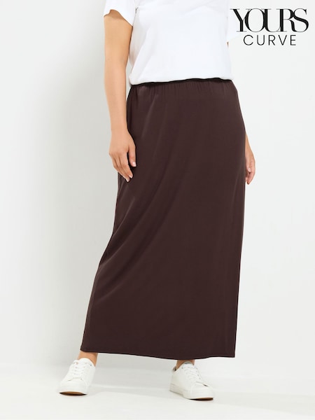 Brown - Yours Curve Tube Maxi Skirt