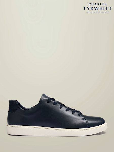 أزرق - Regular Charles Tyrwhitt Leather Smart Trainers