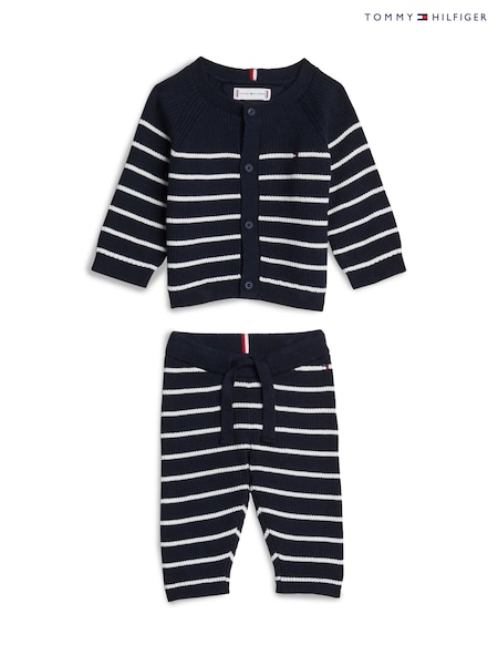 Tommy Hilfiger Blue Weater Ribbed 2 Piece Set (E35754) | AED218