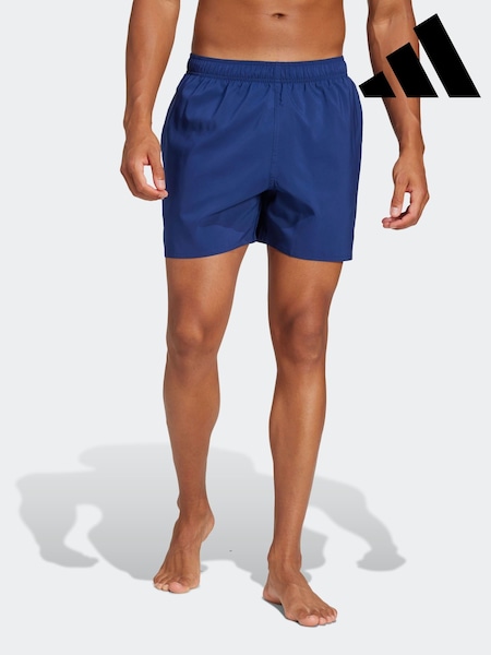 Blå - Adidas Solid Clx Short Length Swim Shorts (E35844) | kr530