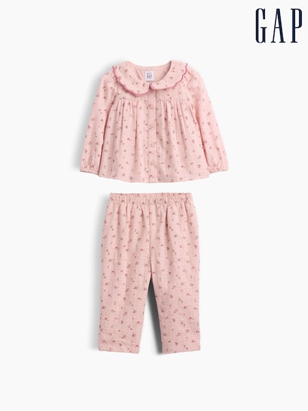 Pink - Gap Floral Top & Legging Set (0-24mths)