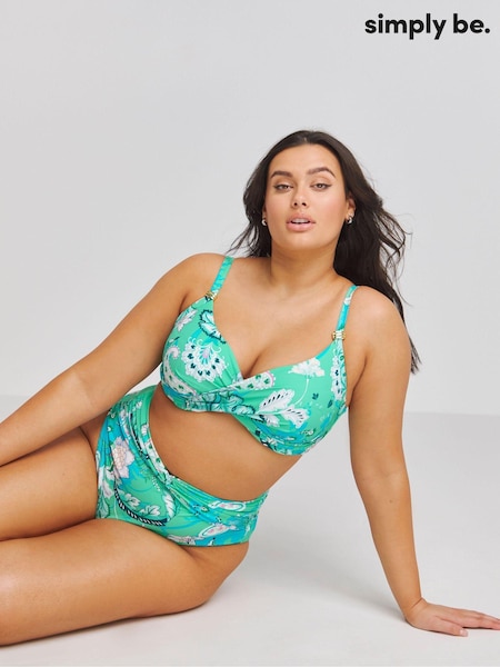Simply Be Blue Magisculpt Twist Front Wired Bikini Top (E35932) | €15.50