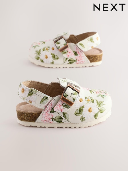 Floral Leather Clogs (E36077) | €29 - €32