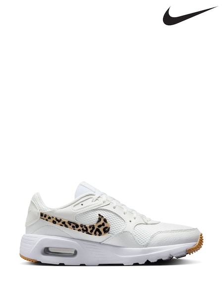 Nike White/Leopard Air Max SC Trainers (E36112) | €114