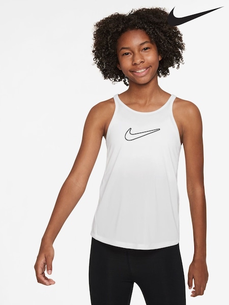 Nike White Dri-FIT One Classic Tank Vest Top (E36170) | €40