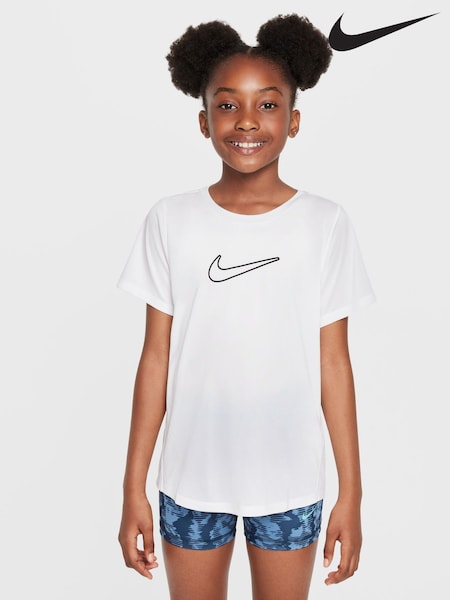 Nike Off White Dri-FIT One Fitted Short-Sleeve Top (E36171) | €35