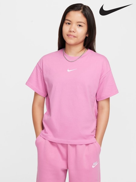 Rosa - Nike Sportswear 100% Baumwolle T-Shirt (E36178) | 31 €